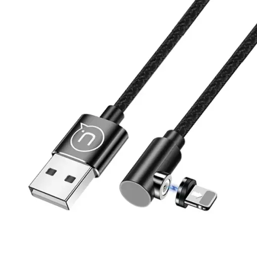 USAMS SJ444 data transfer and charging cable | USB-A to Lightning | 10.5W | 1m | black