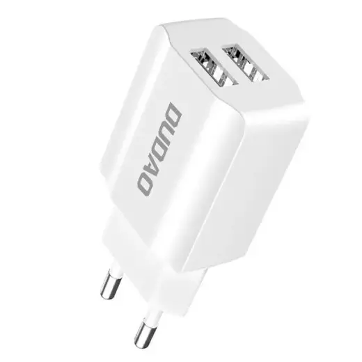 Dudao Универсальное 5V | 2.4A зарядное устройство 2x USB Белый