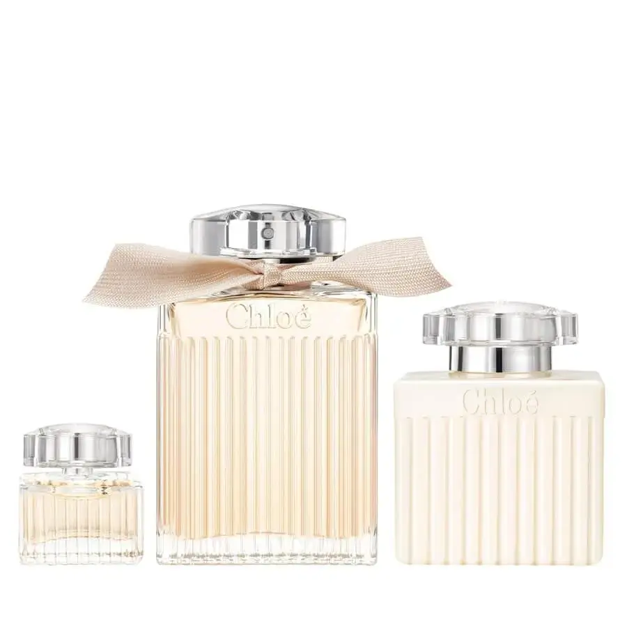 Set Chloe: Chloe, Eau De Parfum, For Women, 100 ml + Chloe, Eau De Parfum, For Women, 5 ml *Miniature + Chloe, Body Lotion, All Over The Body, 100 ml