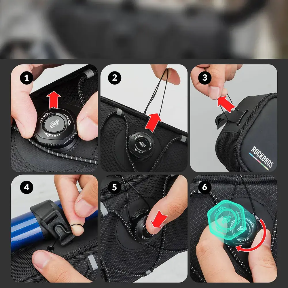Torba pod ramę 2L Rockbros TL003 ROAD TO SKY wodoodporna – czarna