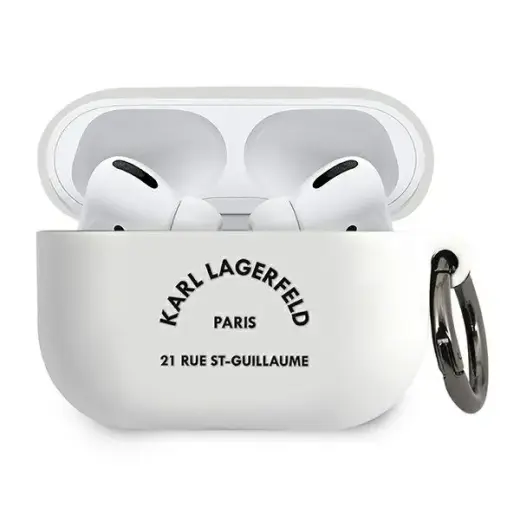 Karl Lagerfeld AirPodsPro cover white Silicone