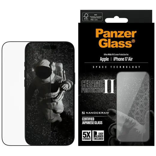 PanzerGlass Ceramic II Ultra-Wide Fit EasyAligner for iPhone Air