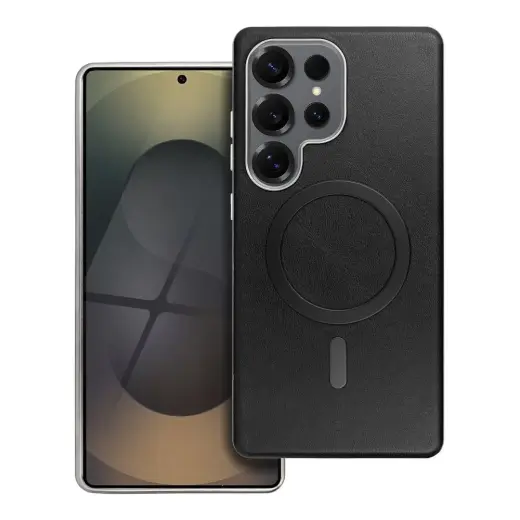 GENTLEMAN MAG COVER telefono dėklas su MagSafe palaikymu Samsung Galaxy A56 (A566) juodas