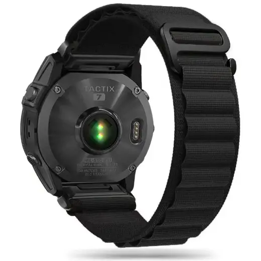 Tech-Protect Nylon Pro išmaniojo laikrodžio dirželis Garmin Fenix 3/5X/3HR/5X Plus/6X/6X Pro/7X | nailoninis | juodas