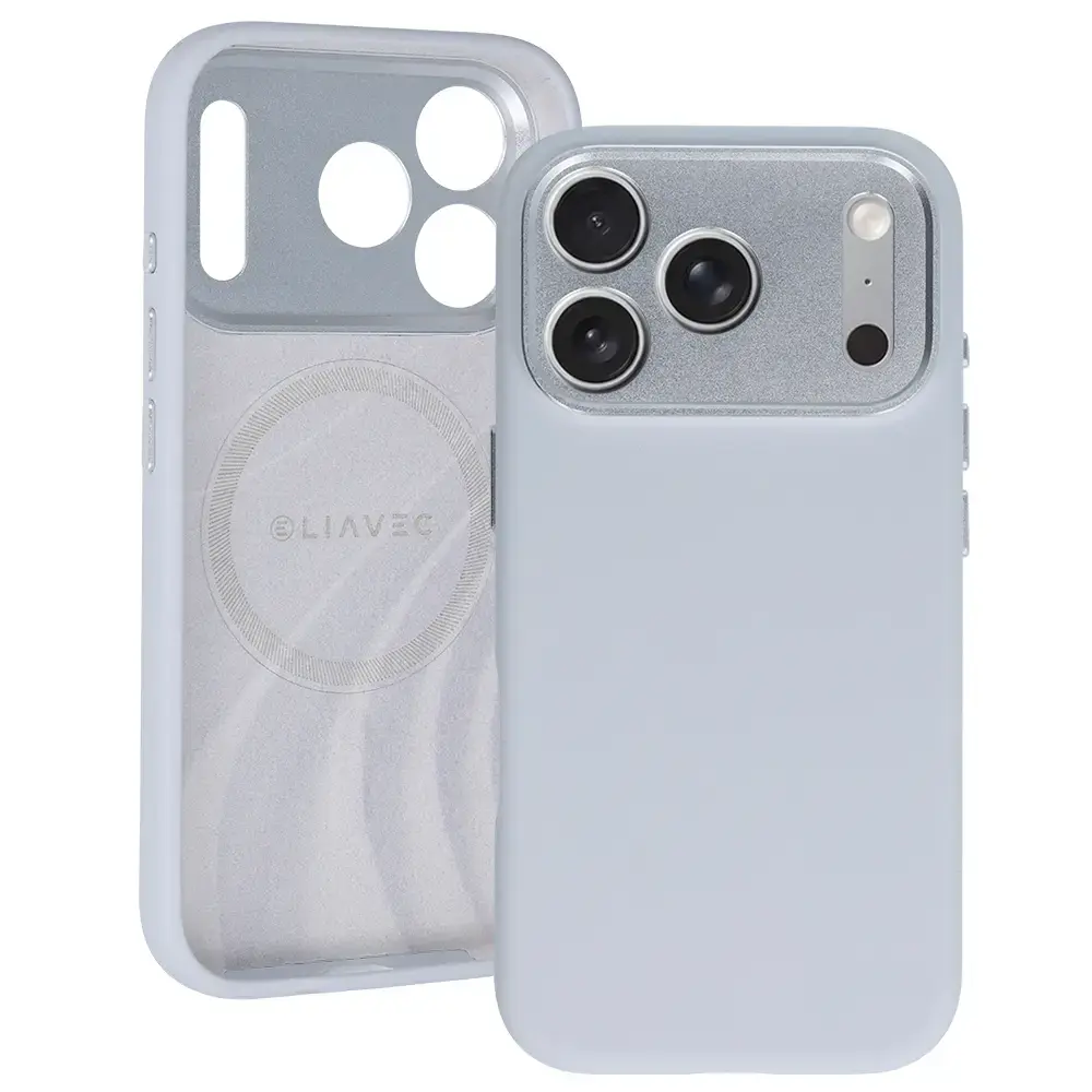 Liavec Silk Shield phone case with metal camera frame for iPhone 18 Pro Max | iPhone 17 Pro Max gray