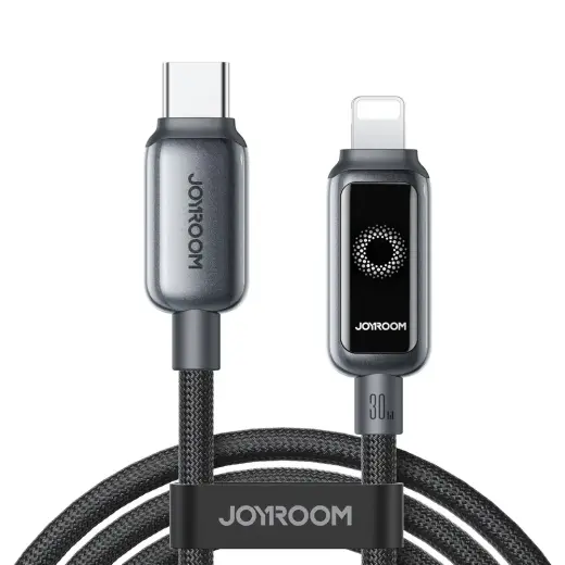 Joyroom S-A55 datu pārraides un uzlādes vads | USB-C uz Lightning | 30W | 1.2m | melns