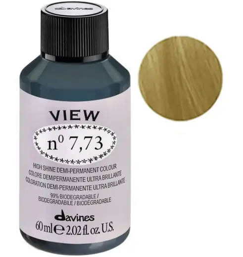 Davines, View, Demi-Permanent Hair Dye, 7.73 , 60 ml