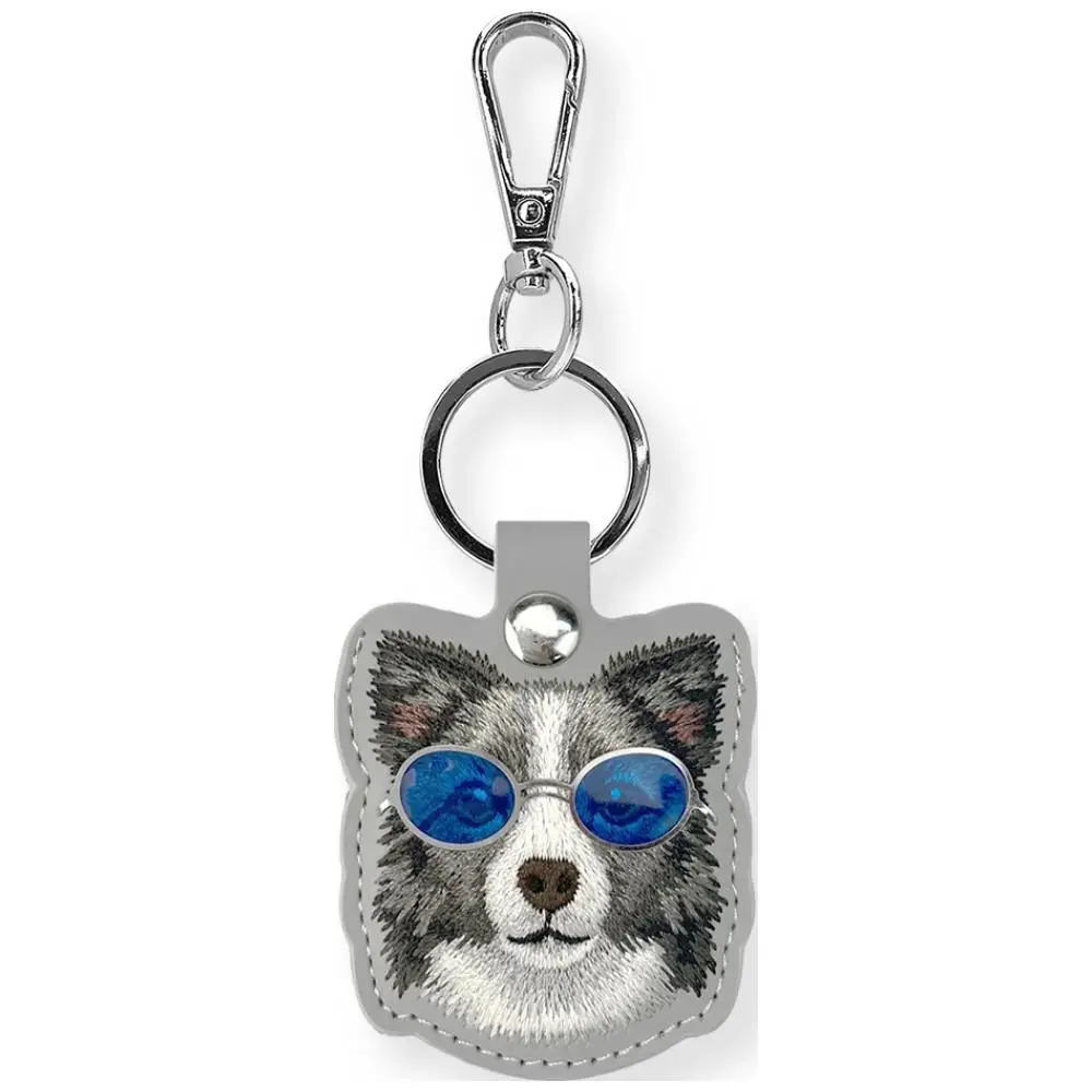 Case locatorr Nimmy Glasses Cool  and Cute Dog grey
