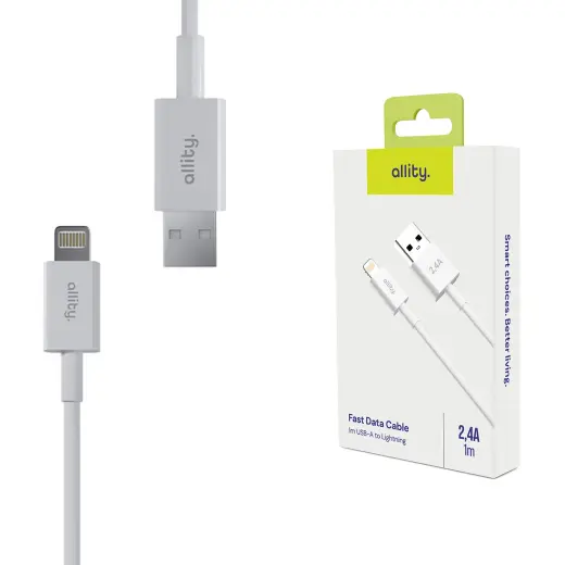 Allity cable AUC-03 USB-A - Lightning 1.0 m 2,4A white