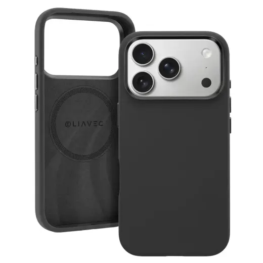 Liavec Silky phone case with MagSafe support for iPhone 17 Pro black
