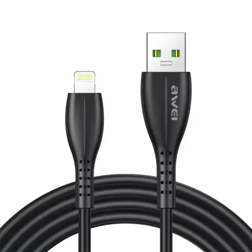 AWEI CL-115L data transfer and charging cable | USB-A to Lightning | black