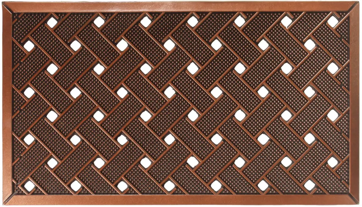Doormat 40x70cm rubber gold brown