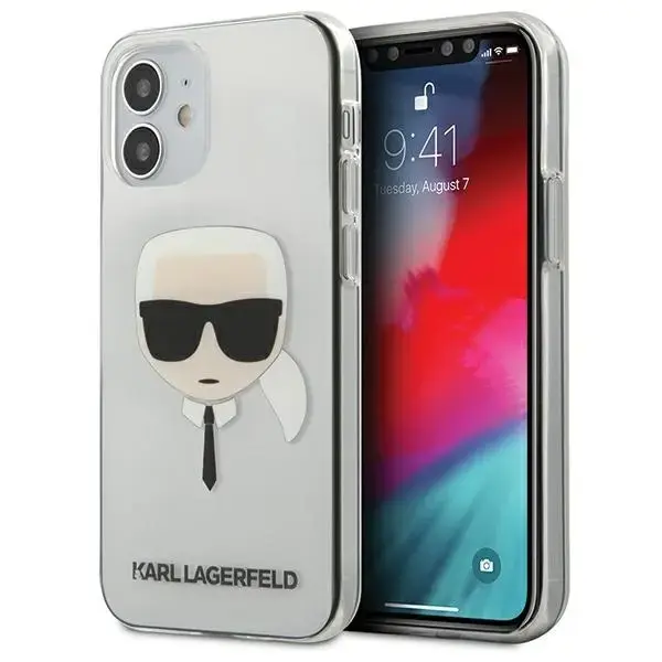 Karl Lagerfeld KLHCP12SKTR iPhone12 mini 5,4" hardcase Transparent Karl`s Head