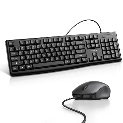 Ugreen MK003 wired keyboard and mouse set - black