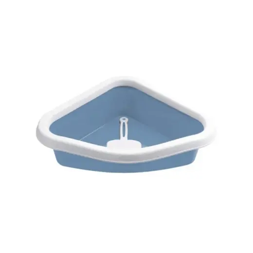 Kaķu tualete stūra Sprint Corner 56x40x14cm zila|balta