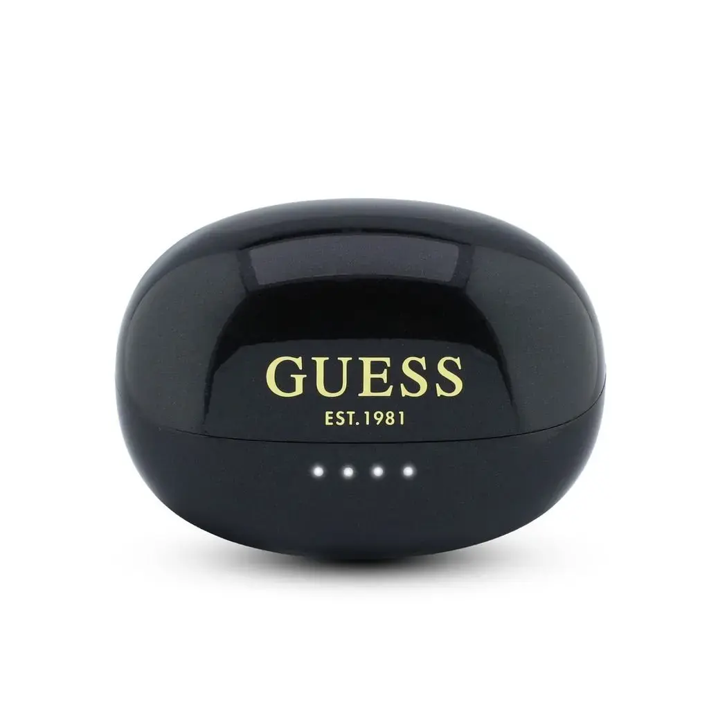 Guess Metallic Finish Classic Logo OWS Wireless Earphones Black