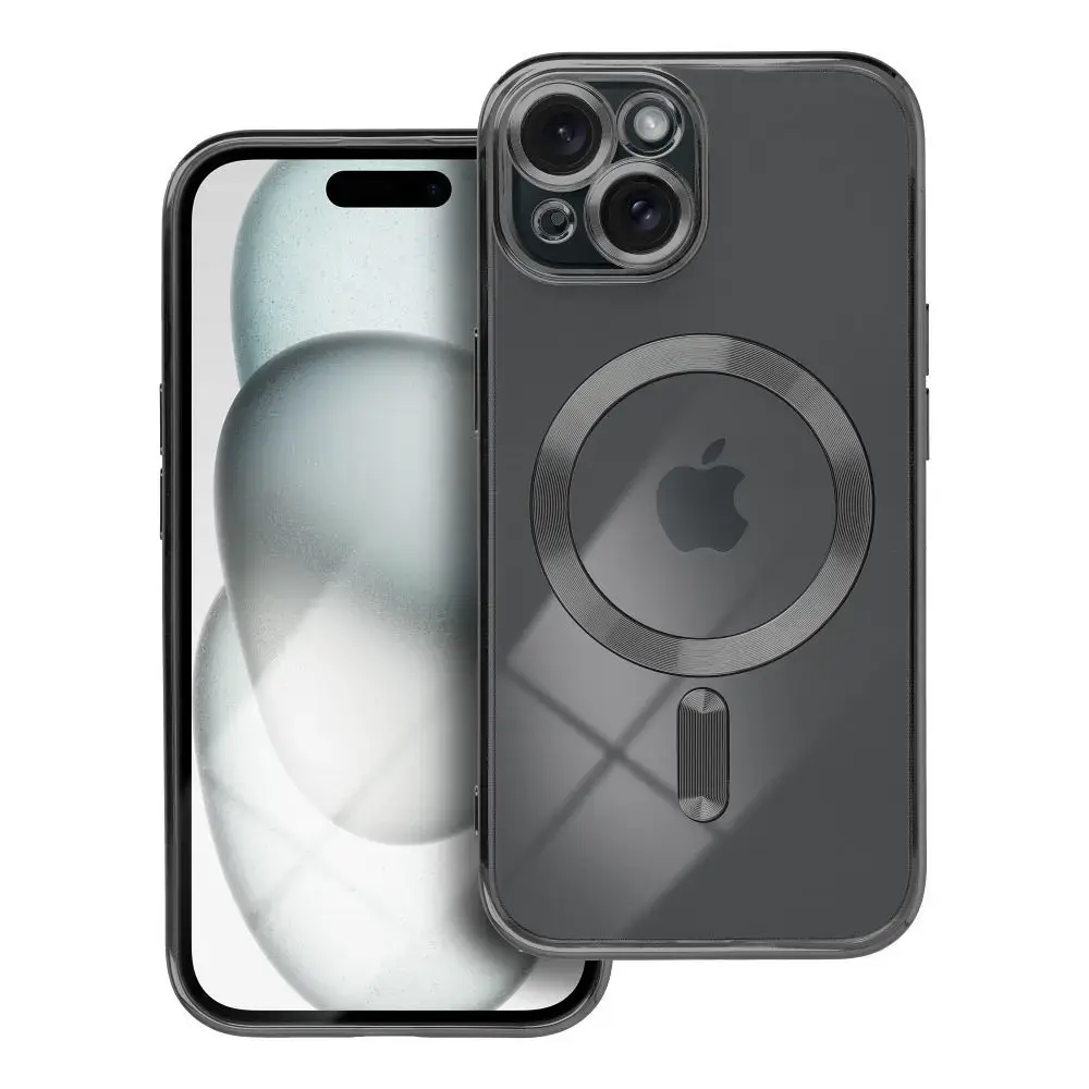 Electro Mag maciņš ar MagSafe atbalstu telefonam iPhone 15 melns