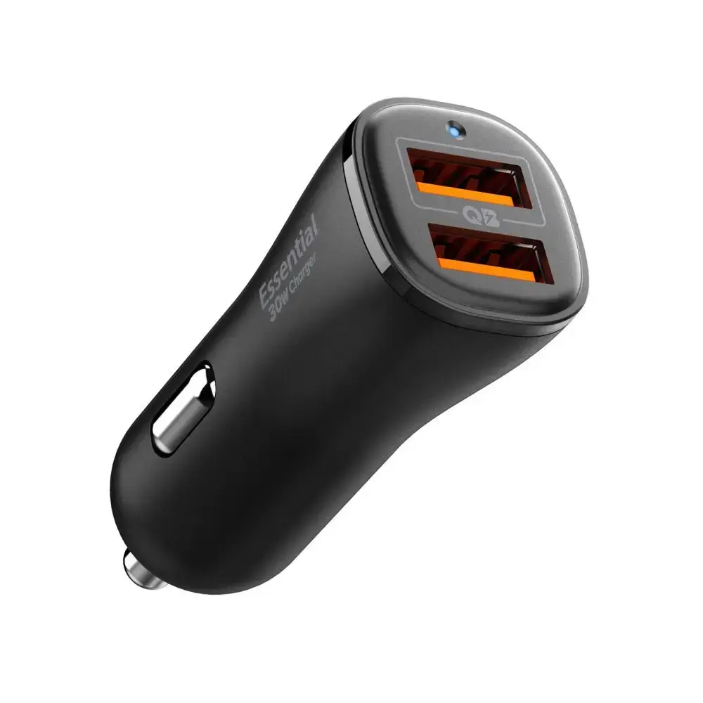 Spigen Essential EV302 automašīnas lādētājs | 30W | USB-A | melns
