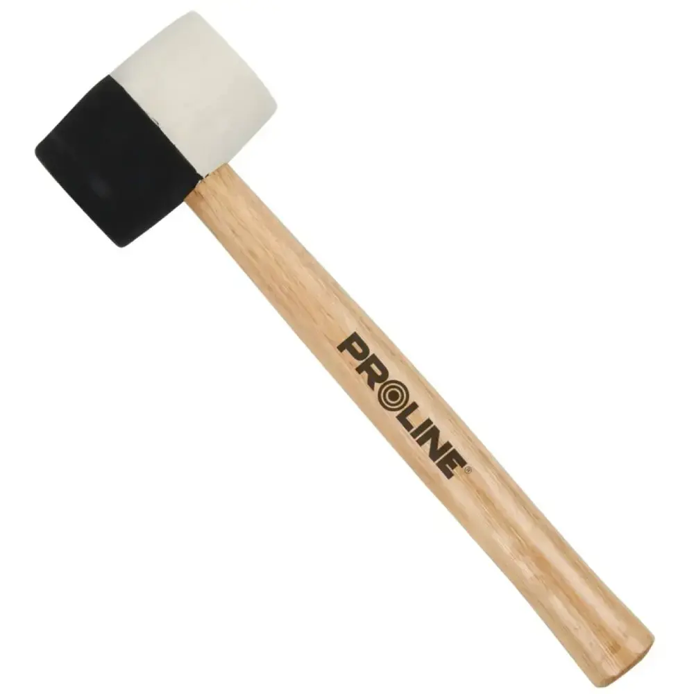 Āmurs gumijas  580g melns/balts ar koka rokturi