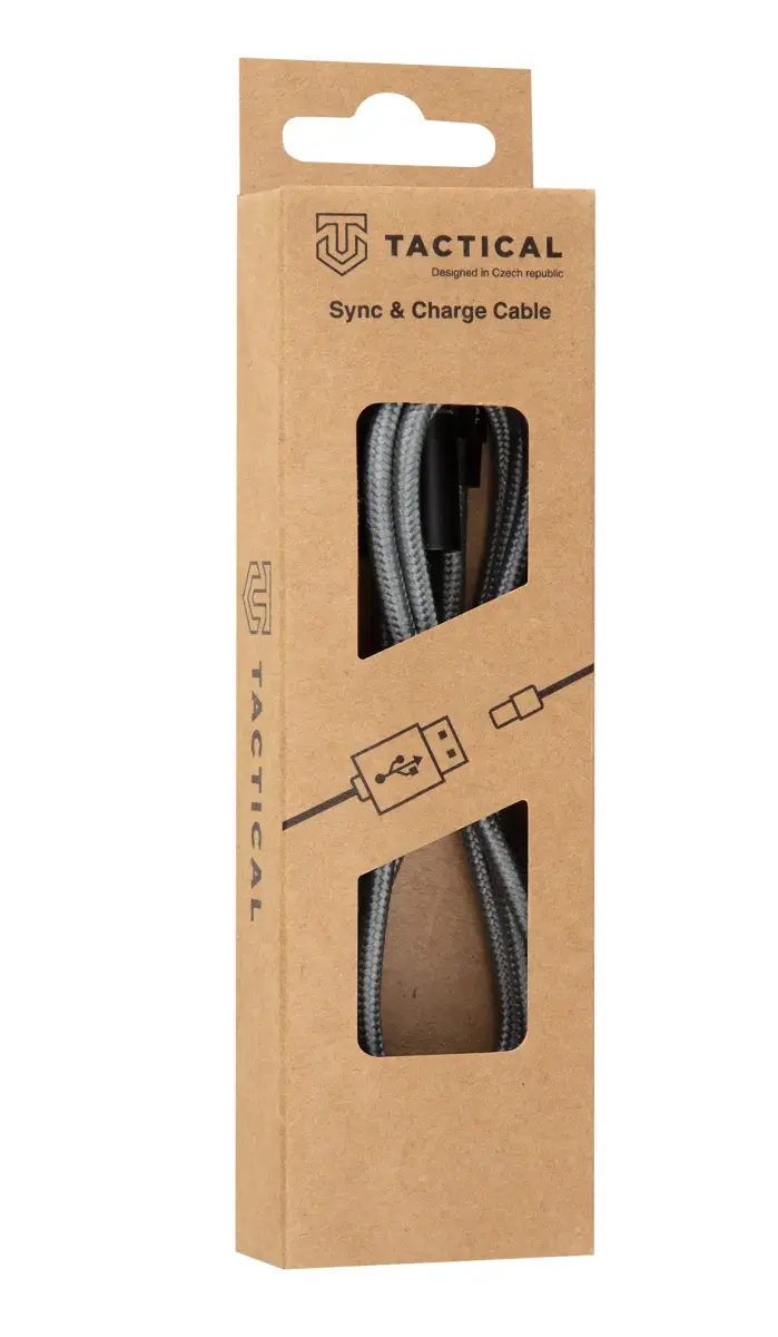 Tactical Fast Rope data transfer and charging cable | USB-A to USB-C | 0.3m | gray
