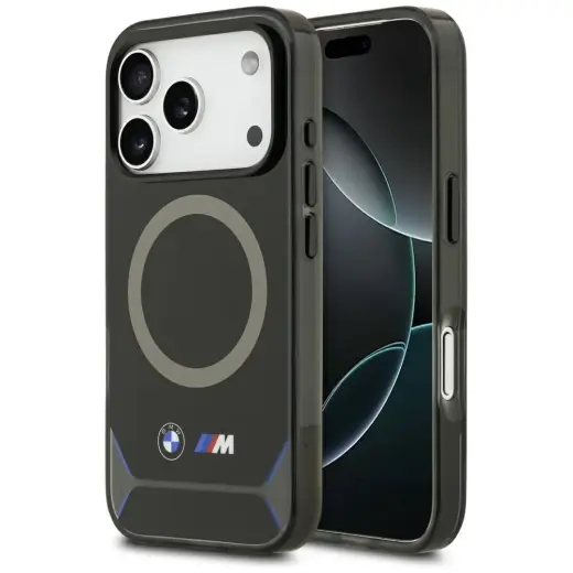 BMW M IML Metal Buttons & Logo MagSafe Case for iPhone 17 Pro Blue