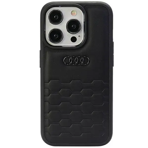 Audi GT Synthetic Leather iPhone 15 Pro Max 6.7" czarny|black hardcase AU-TPUPCIP15PM-GT|D2-BK