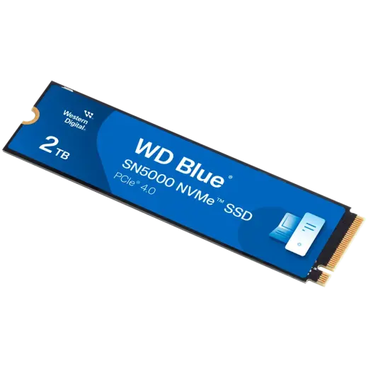 SSD  SANDISK Blue SN5000 2TB M.2 2280 PCIe Gen4 x4 NVMe TLC, Read/Write: 5150/4850 MBps, IOPS 650K/770K, TBW: 900