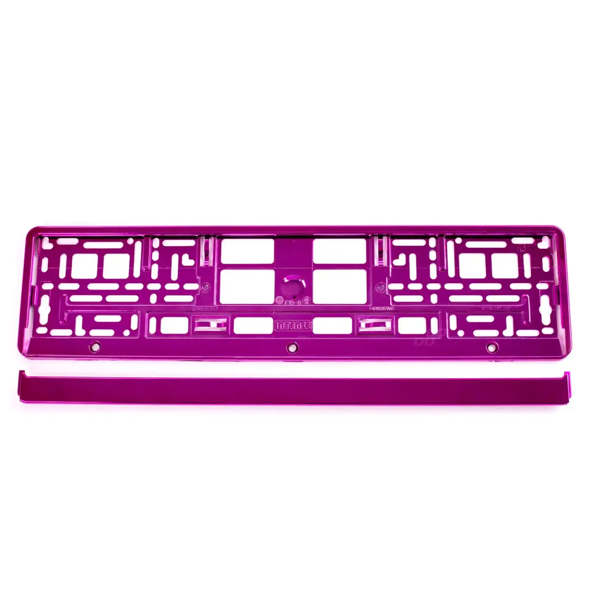 License Plate Frame - Pink metalic
