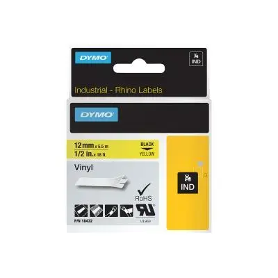 Dymo Rhino Schriftband Black Yellow (18432)