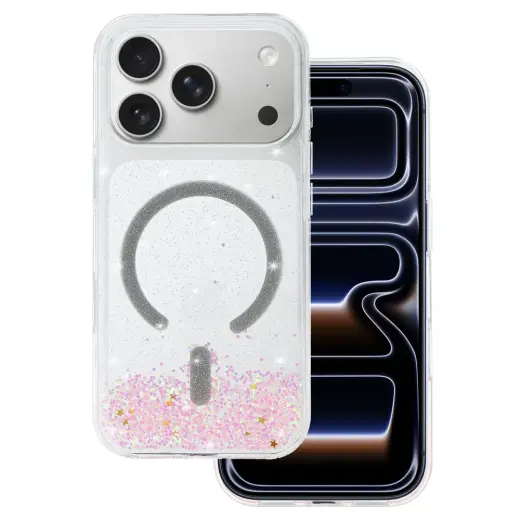 Tel Protect Moonlite maciņš ar MagSafe atbalstu telefonam iPhone 17 Pro Max rozā caurspīdīgs