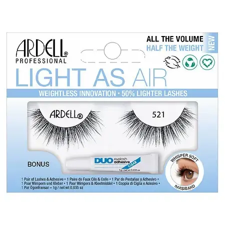 Ardell Light as Air False Eyelashes with Glue Type 521 1 G