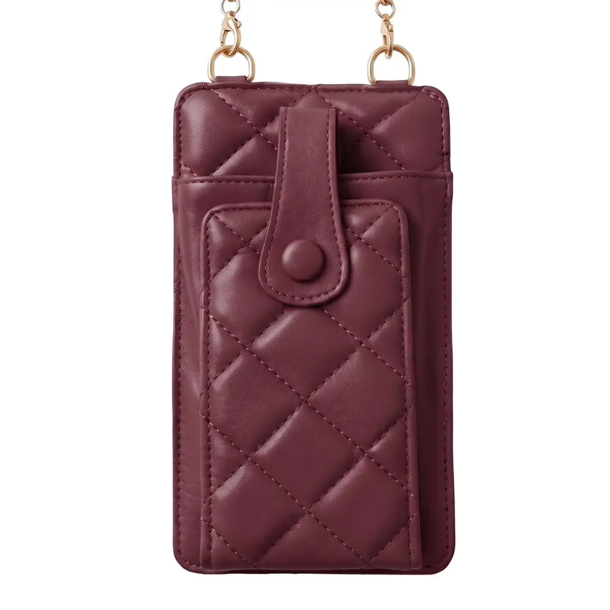 QUILTED PHONE BAG 19*10,5*2CM RED