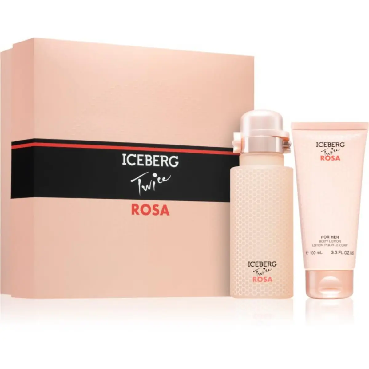 Set Iceberg: Twice Rosa, Eau De Toilette, For Women, 125 ml + Twice Rosa, Hydrating, Body Lotion, 100 ml