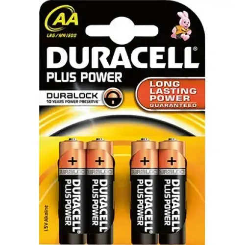 Duracell MN 1500 Plus Power AA (LR6) Блистерная упаковка 4шт.