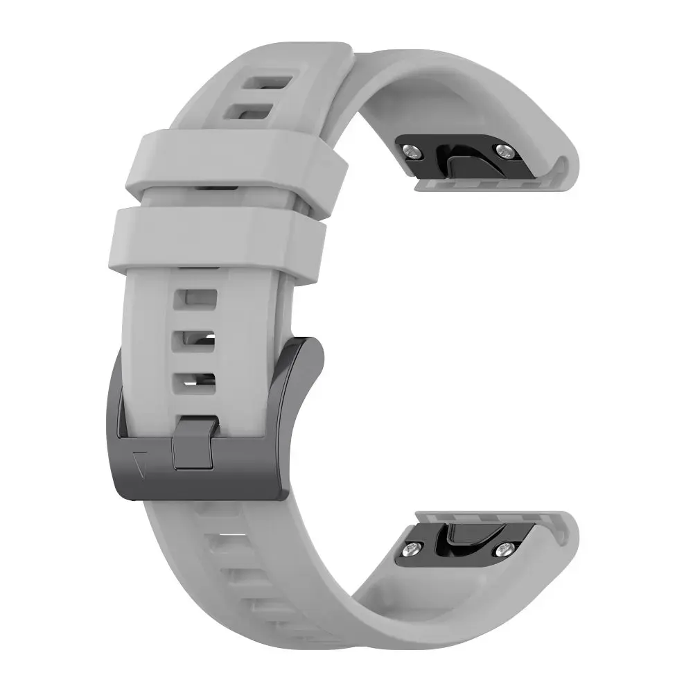 viedpulksteņa siksniņa priekš Garmin Fenix 3/3HR/5X/6X/6X Pro/7X/7X Pro (26 mm) | silikons | pelēka