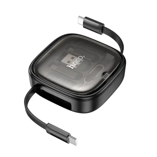 Hoco U140 4-in-1 datu pārraides un uzlādes vads | USB-C uz USB-A, Lightning, Micro USB | PD | 60W | 0.95m | melns