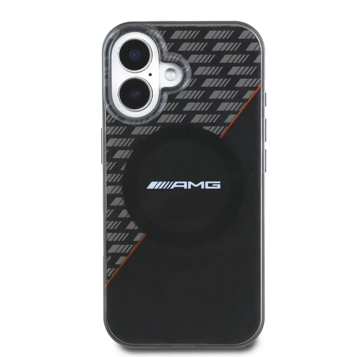 AMG Rhombs MagSafe Case for iPhone 16 Plus Black|Red