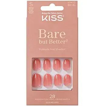 Kiss My Face Bare-But-Better Nails No More Naps - Umělé nehty 28 ks