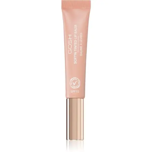 Gosh, Soft'n Tinted, Vegan, semi-transparent, Lip Balm, 002, Nougat, SPF 15, 8 ml