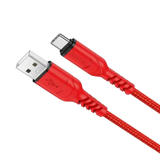 Hoco X59 провод для передачи данных и зарядки | USB-A на USB-C | QC | 15W | 1m | красный