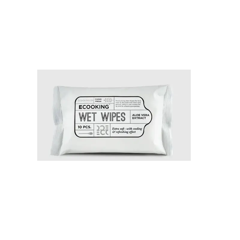 Ecooking, Ecooking, Aloe Vera Extract, Cleansing Wipes, For Face, 10 pcs
