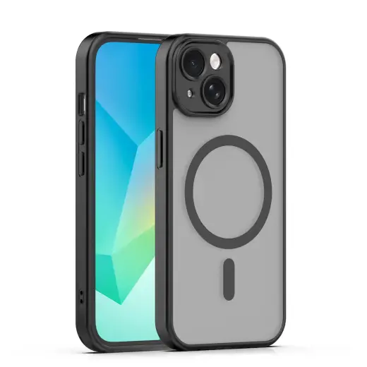 Mag Matt phone case with MagSafe support for iPhone 14 black