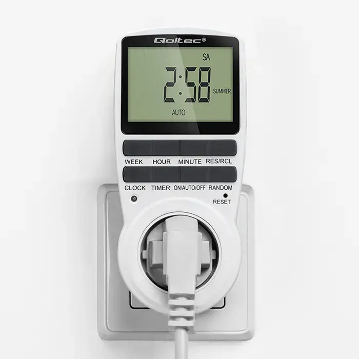 Qoltec Electronic Timer PC0628 | 3680W | 16A | LCD