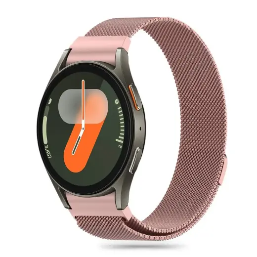 Tech-Protect Milaneseband išmaniojo laikrodžio dirželis Samsung Galaxy Watch 4/5/5 Pro/6/7/FE | nerūdijantis plienas | rožinis