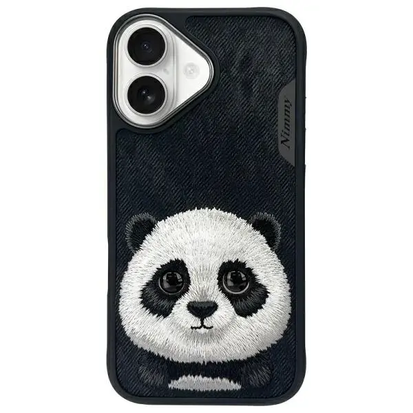 Nimmy Big Eyed Pet 2.0 Panda telefona maciņš priekš iPhone 16 melns
