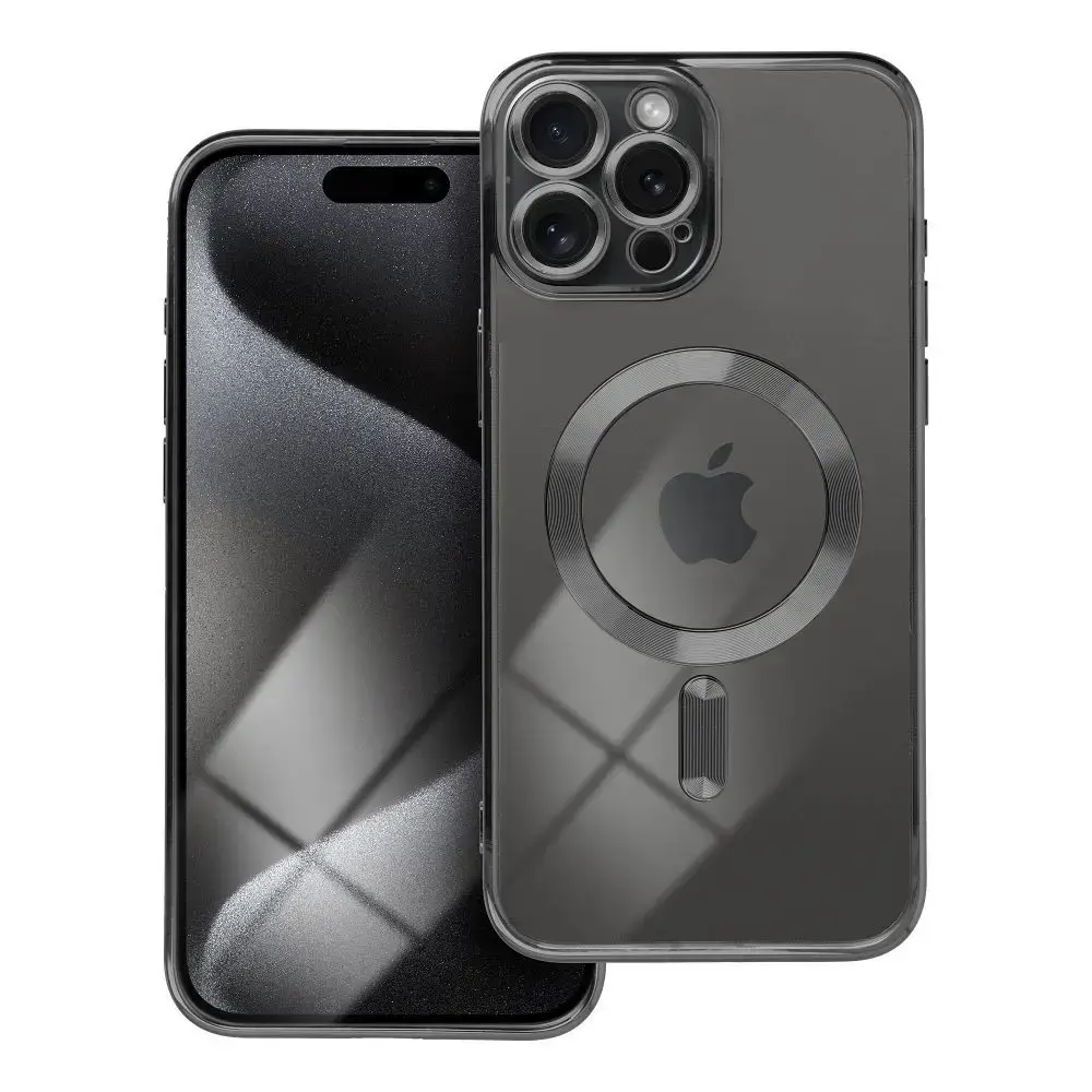 Electro Mag maciņš ar MagSafe atbalstu telefonam iPhone 15 Pro Max melns