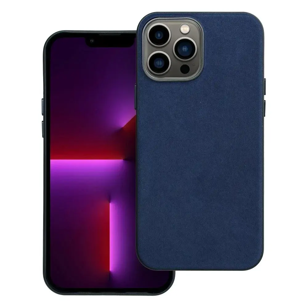 Case for iPhone 13 PRO MAX Woven Mag Cover compatible with MagSafe blue
