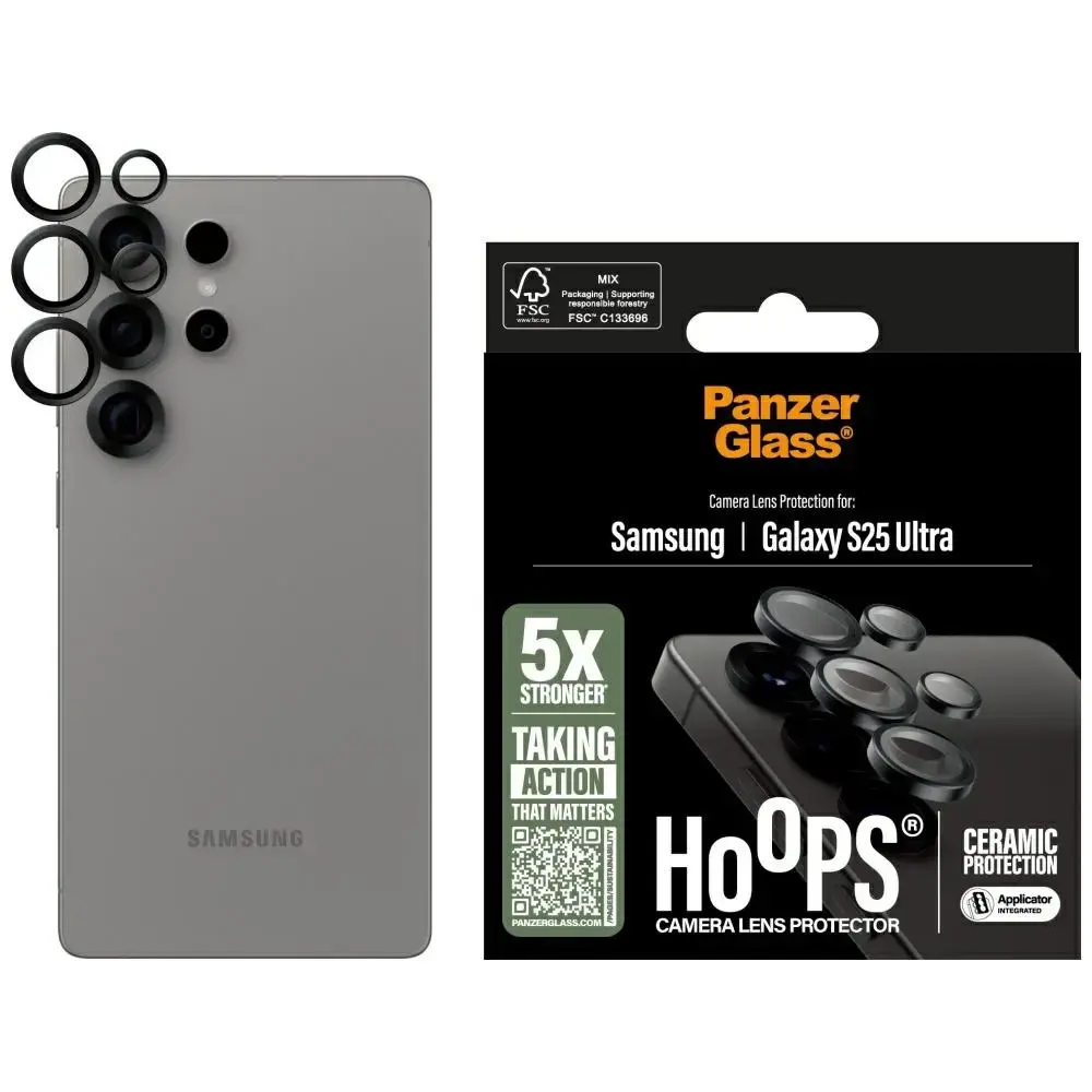 Szkło ceramiczne na obiektyw PanzerGlass  Hoops Lens Protector do Samsung Galaxy S25 Ultra ceramic