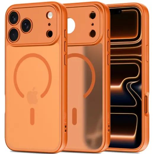 Tech-Protect BasicMag чехол для телефона с поддержкой MagSafe Apple iPhone 17 Pro Матовый Оранжевый
