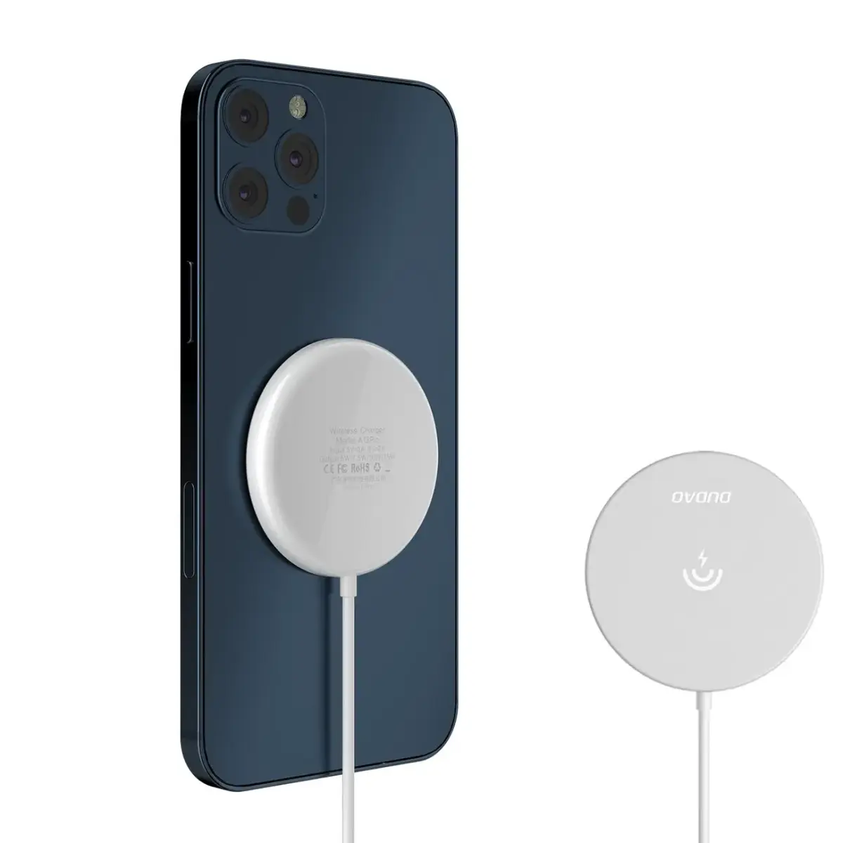Wireless induction charger Dudao A12Pro, 15W (white)